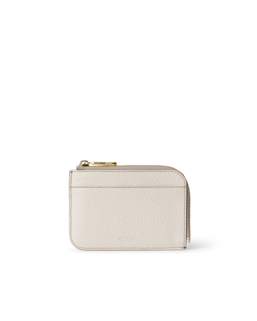 ECCO CARD CASE ZIPPED PEBBLED LEATHER
