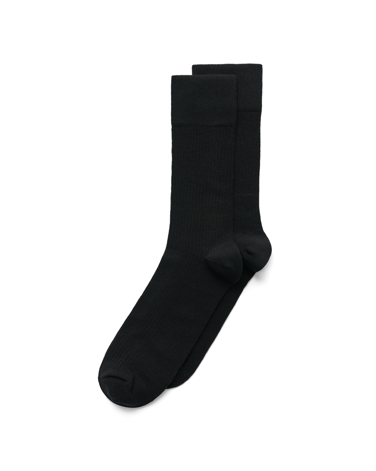ECCO Men's Classic Ribbed Mid Cut Socks Adult Black